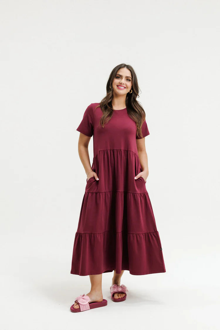 Homelee Kendall Dress Merlot