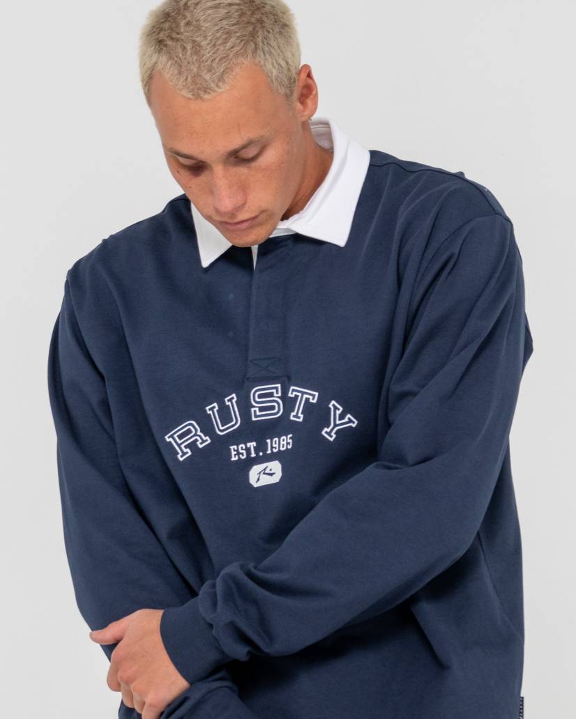 Rusty Harvard Long Sleeve Rugby