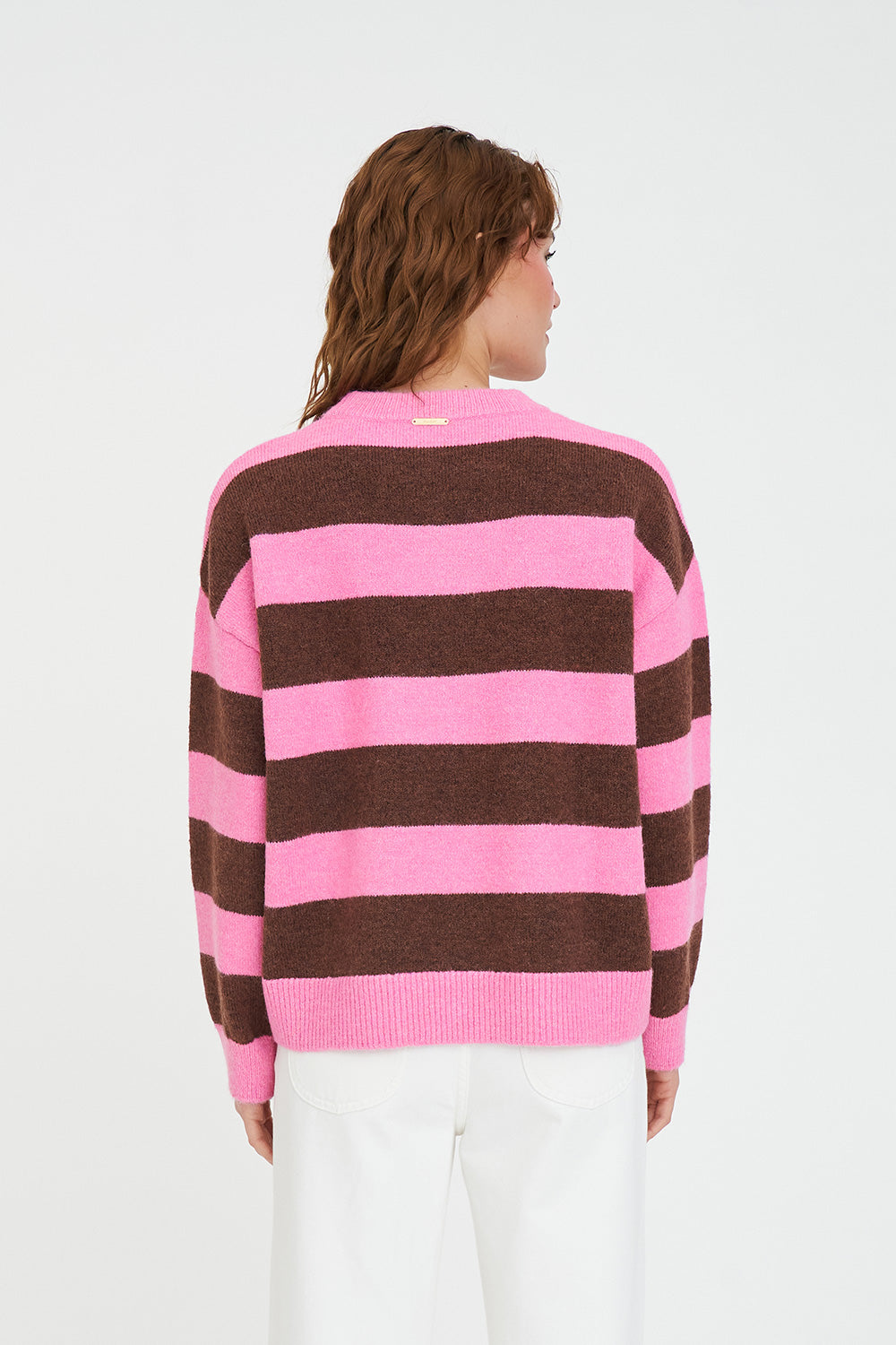 HUFFER KENZIE STRIPE KNIT CREW