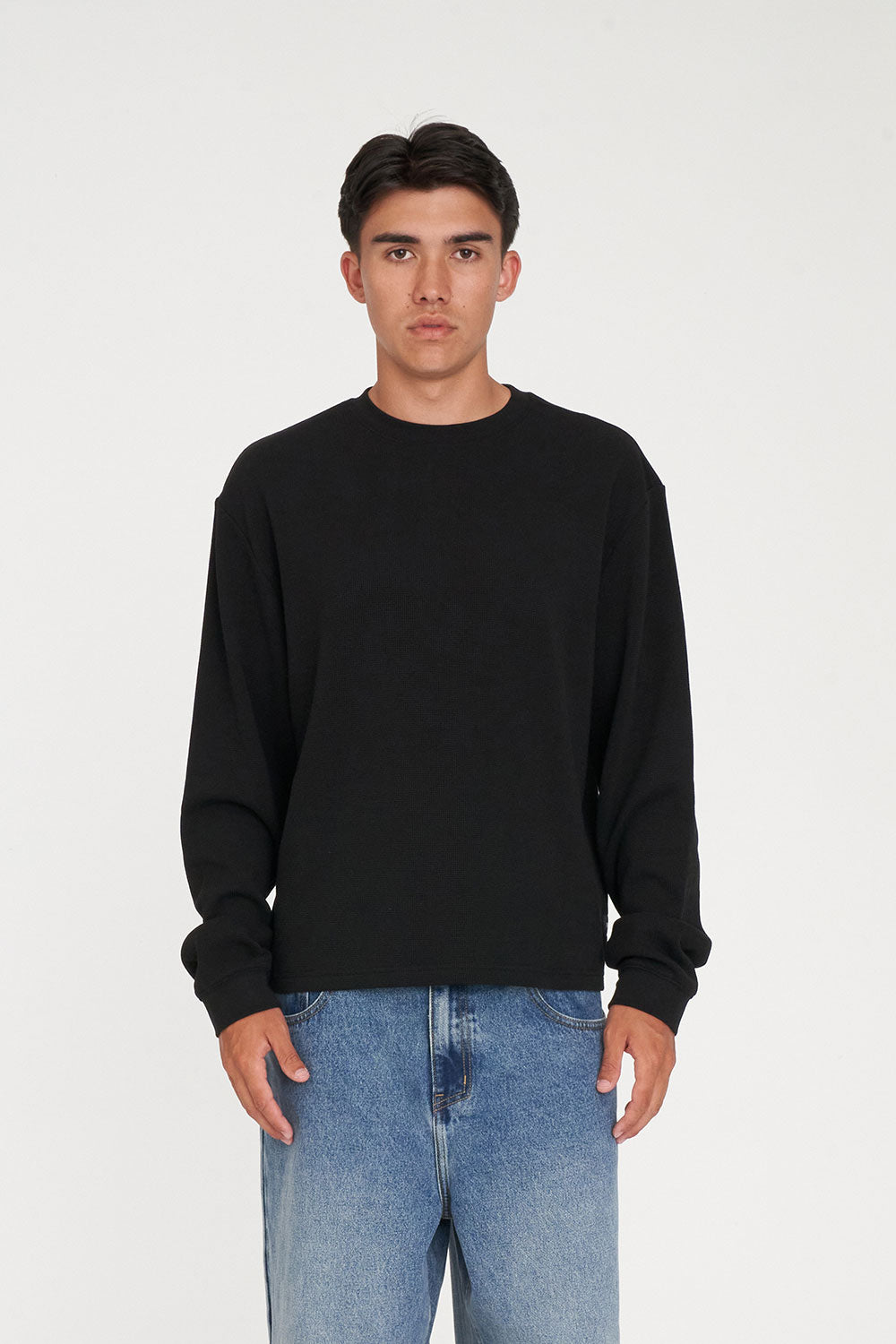 Huffer Crop Waffle LS Sup Tee