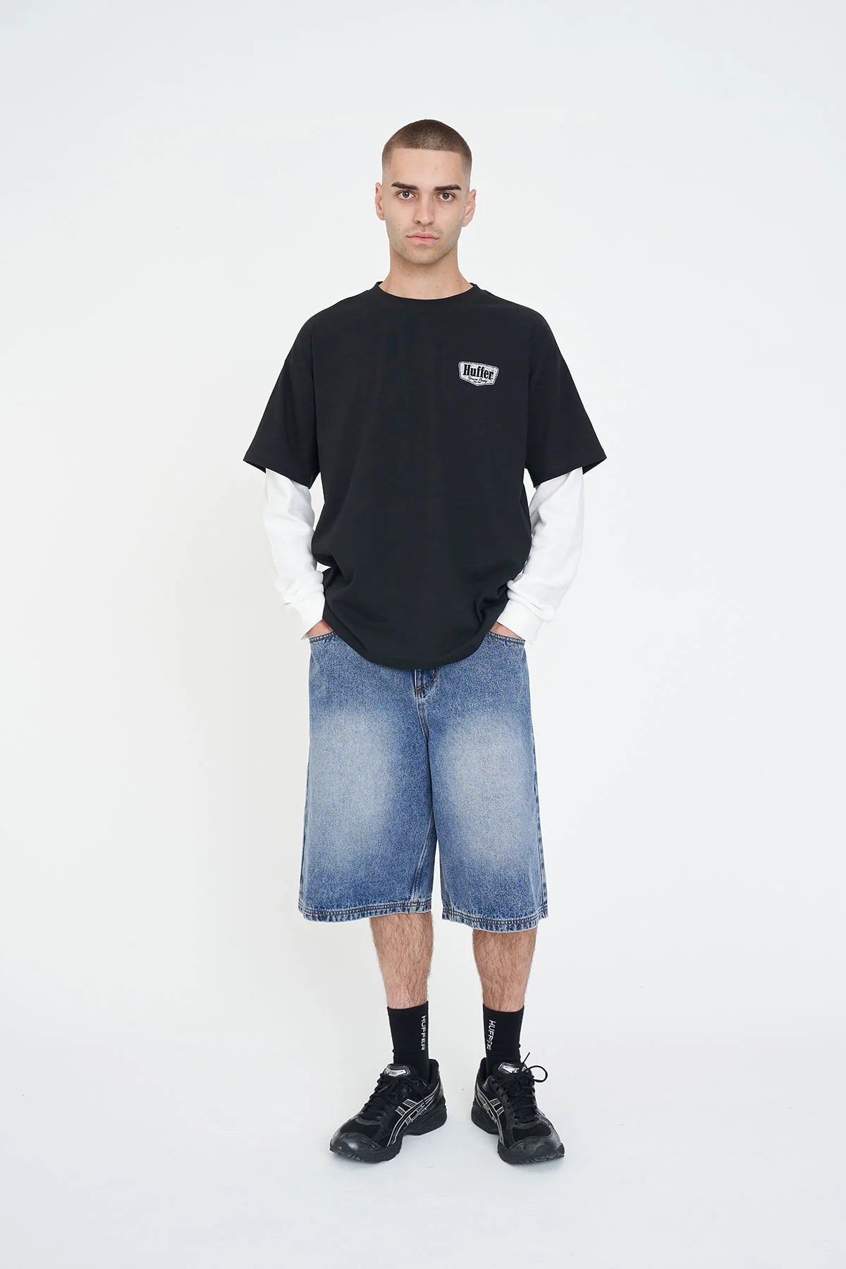 Huffer Layered Block L/S Tee