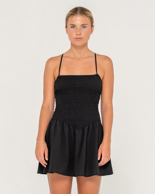 Rusty Mimi Smocked Mini Dress