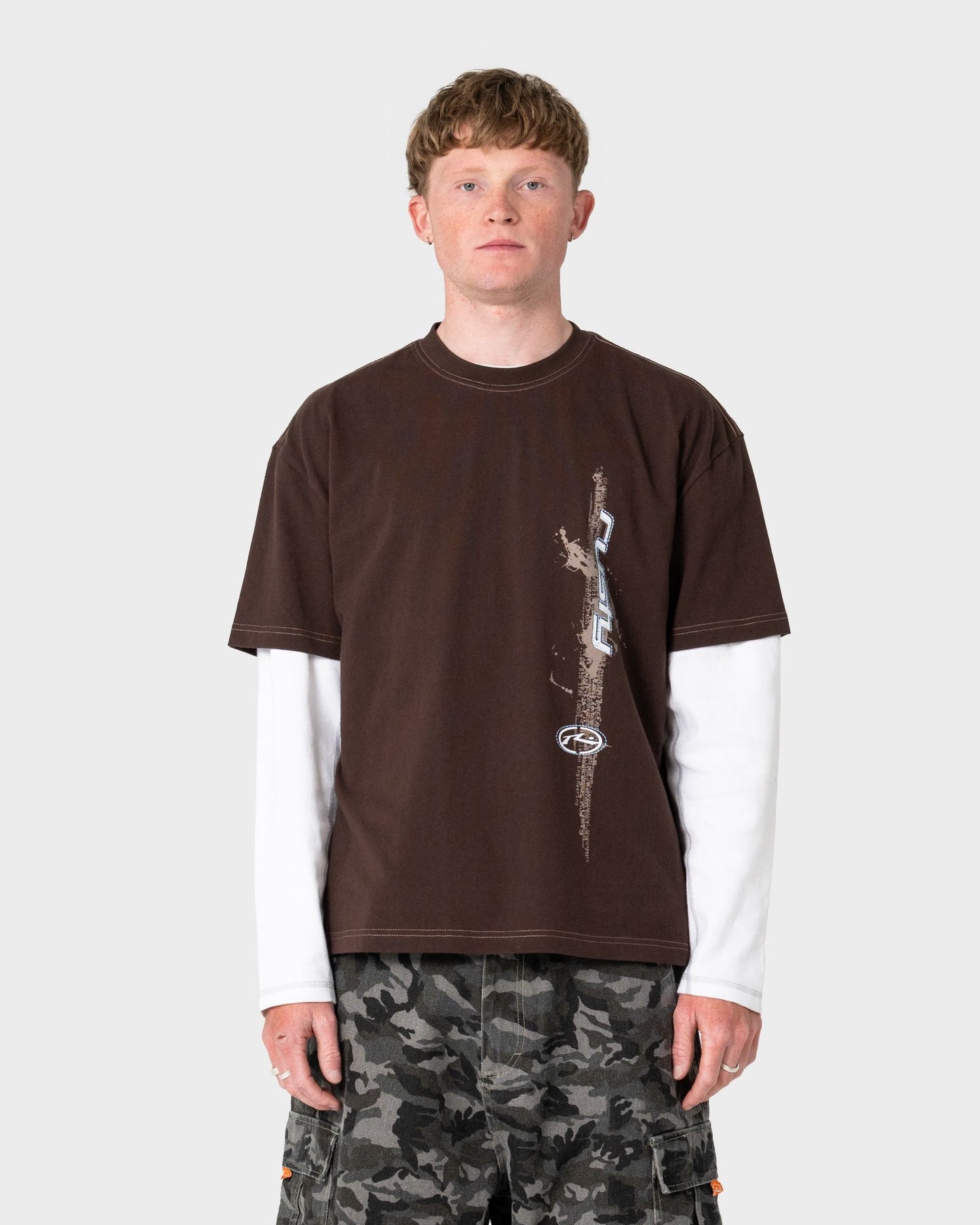 Rusty Morning Glory Short Sleeve Tee - White or Java