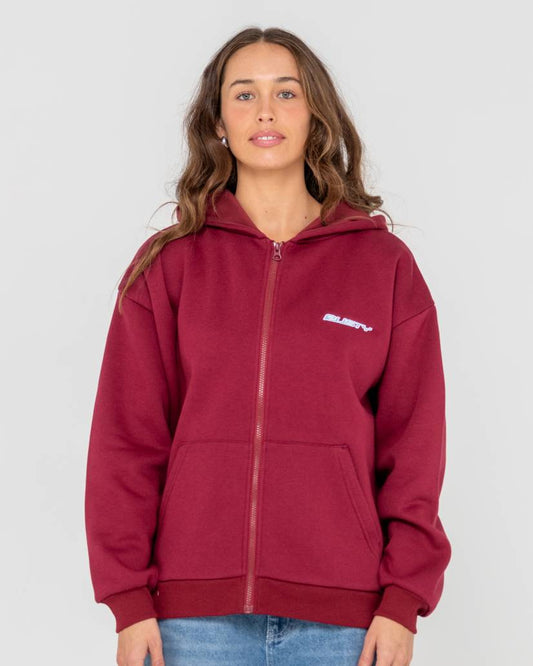 Rusty Flip Mommy Oversized Zip Hooded Fleece