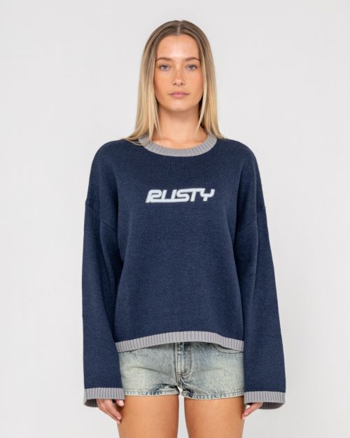 Rusty Rider Relaxed Crew Neck Knit