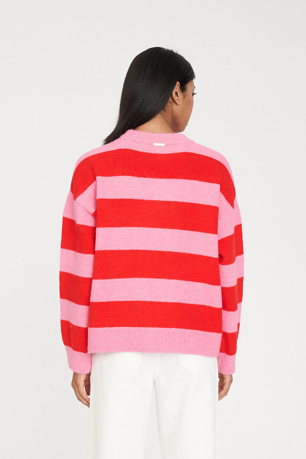 HUFFER KENZIE STRIPE KNIT CREW