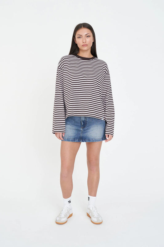 Huffer Alex Stripe Billie LS Tee