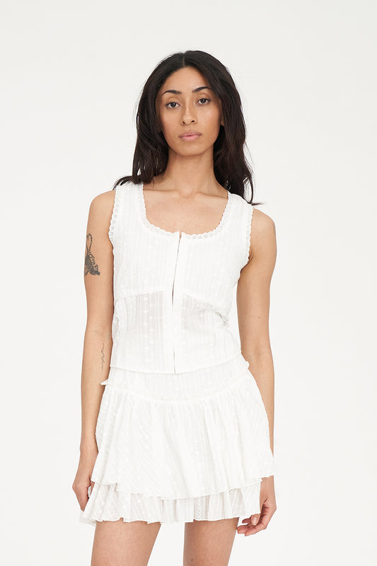 Huffer Broderie Bodice Top